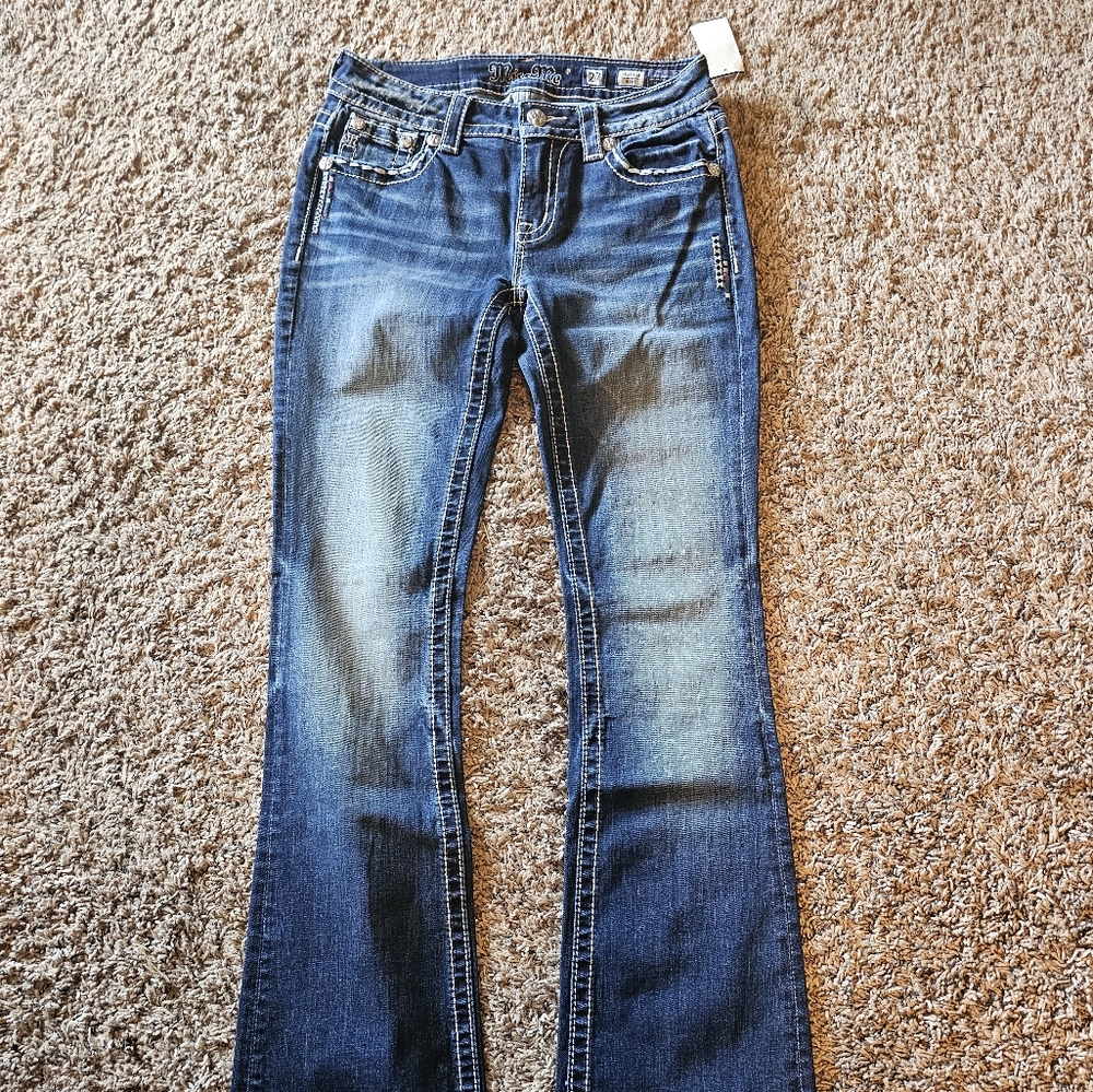 Miss Me MP8740B Mid-Rise Boot Cut NWT